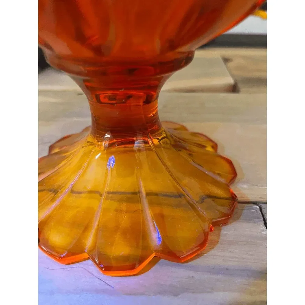 Vintage Fenton Valencia Amberina Glass Swung Vase DO NOT BUNDLE WITH OTHER ITEMS